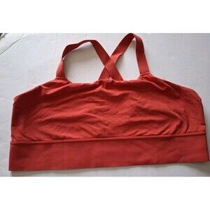 Athleta Ultimate Sports Bra Women's Size 3X Orange Red Racerback Yoga Workout